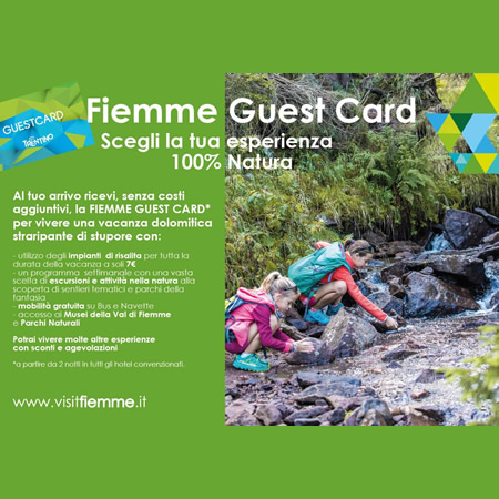 Fiemme Guest Card attività estive in val di fiemme in trentino